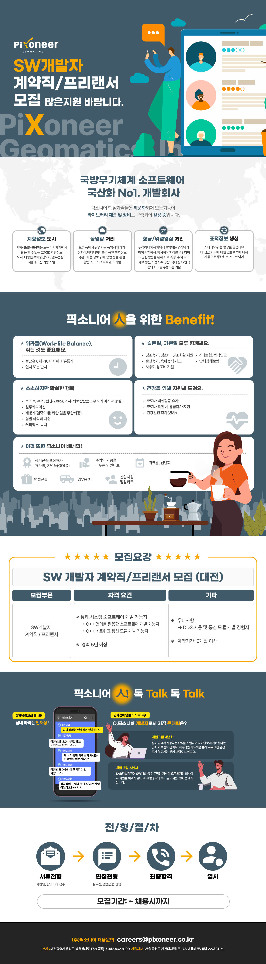 SW개발자 계약직/프리랜서 모집